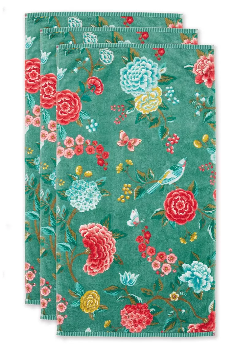 Pip Studio Badhanddoek Set/3 Good Evening 55X100 Cm Groen Cheap