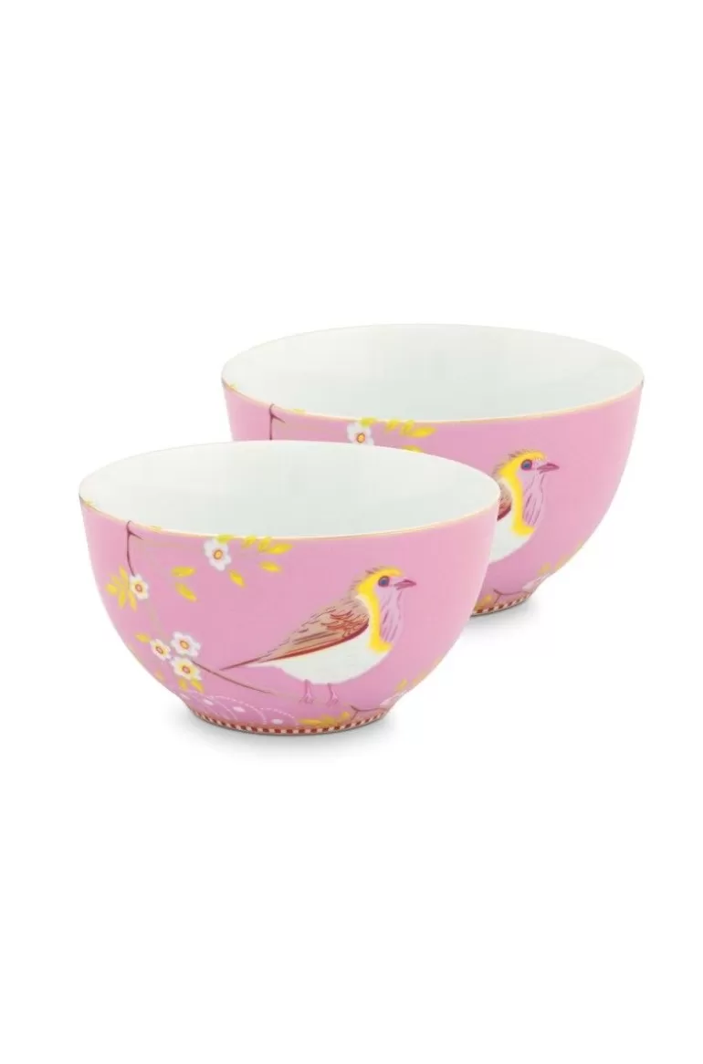 Pip Studio Early Bird Set/2 Kommen 15 Cm Roze Store