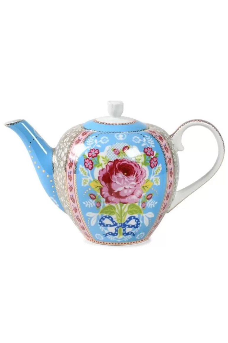 Pip Studio Floral Theepot Blauw Clearance