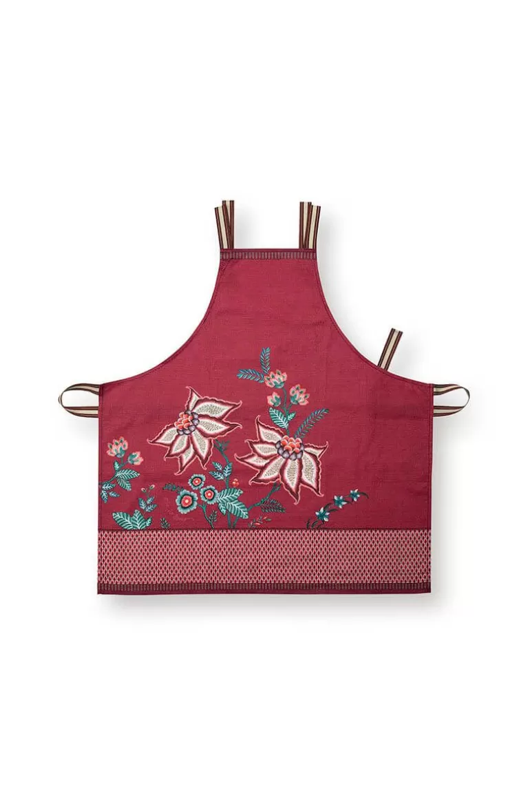 Pip Studio Flower Festival Apron Dark Pink Roze Best Sale