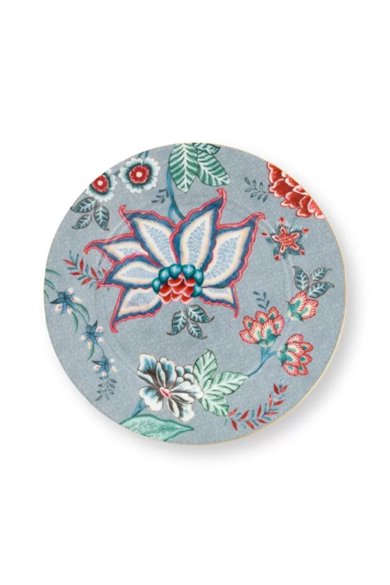 Pip Studio Flower Festival Gebaksbord Licht 17 Cm Blauw Shop