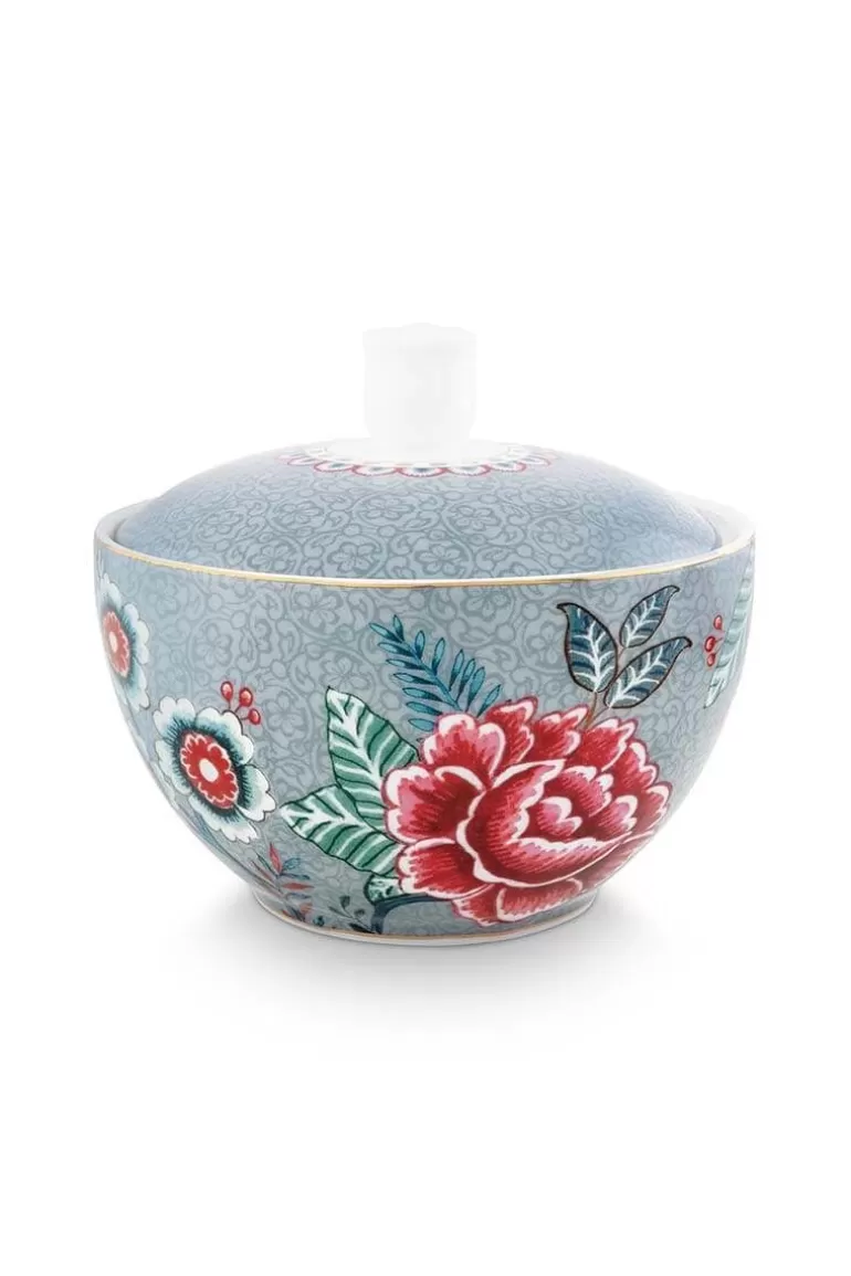 Pip Studio Flower Festival Suikerpot Blauw Cheap