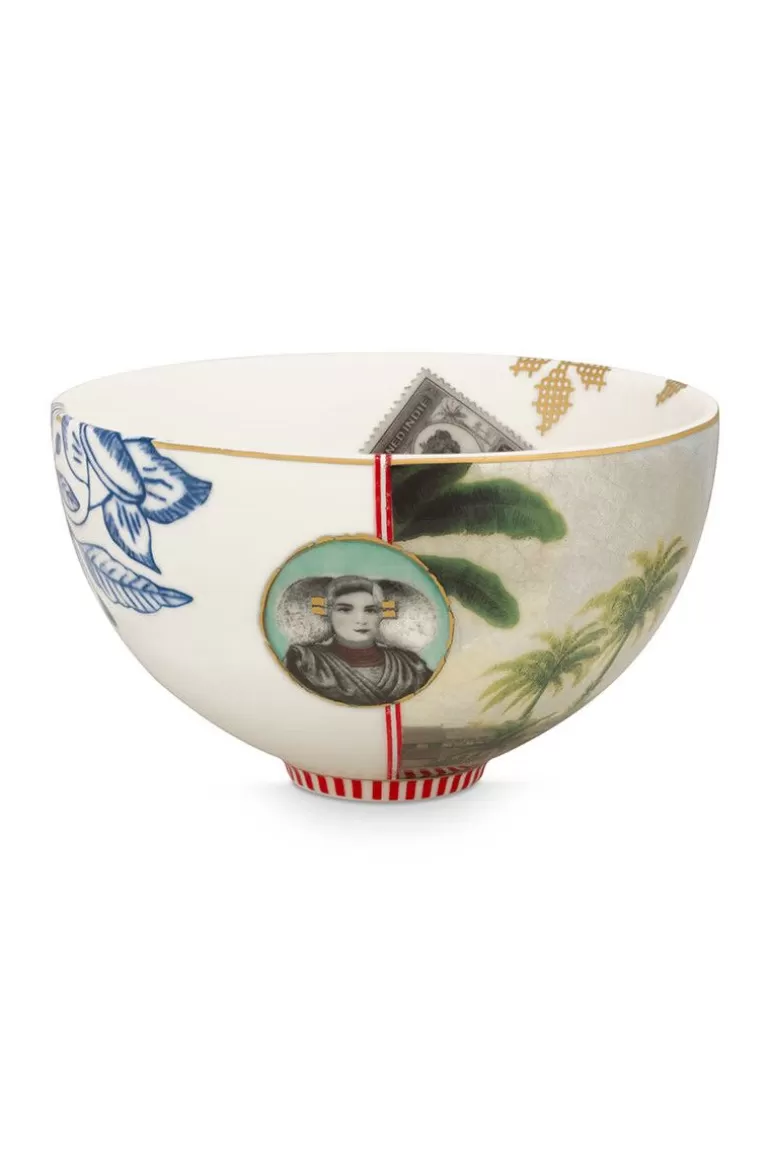 Pip Studio Heritage Kom Palm Wit 15 Cm Best Sale