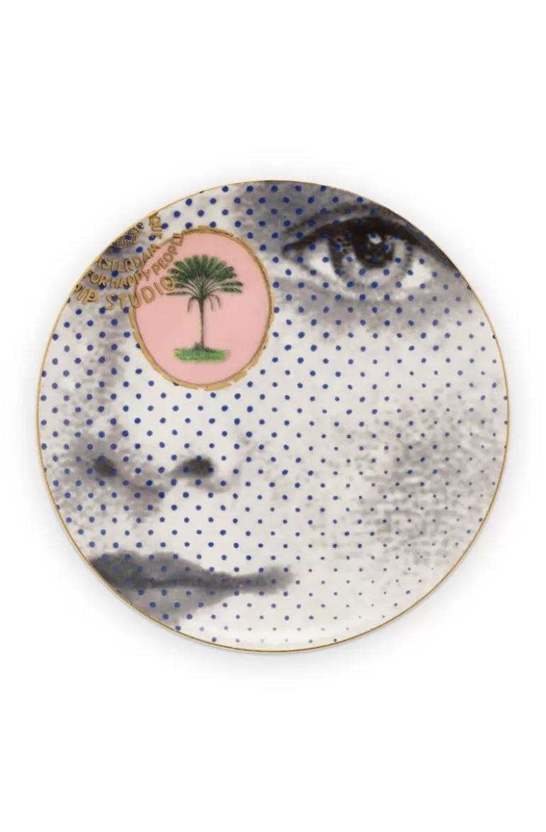 Pip Studio Heritage Petit Four Gezicht Zwart/Wit 12 Cm Online
