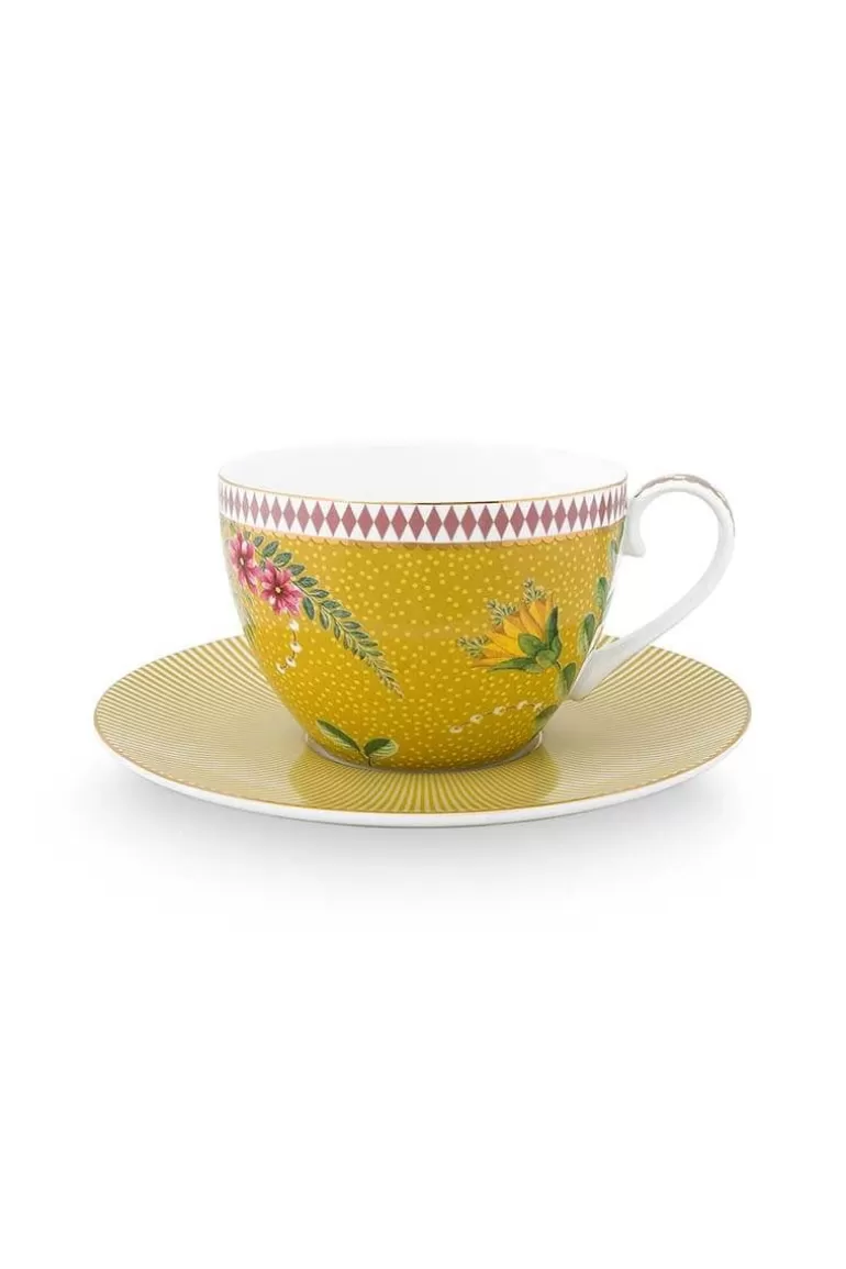 Pip Studio La Majorelle Cappuccino Kop & Schotel Geel Sale