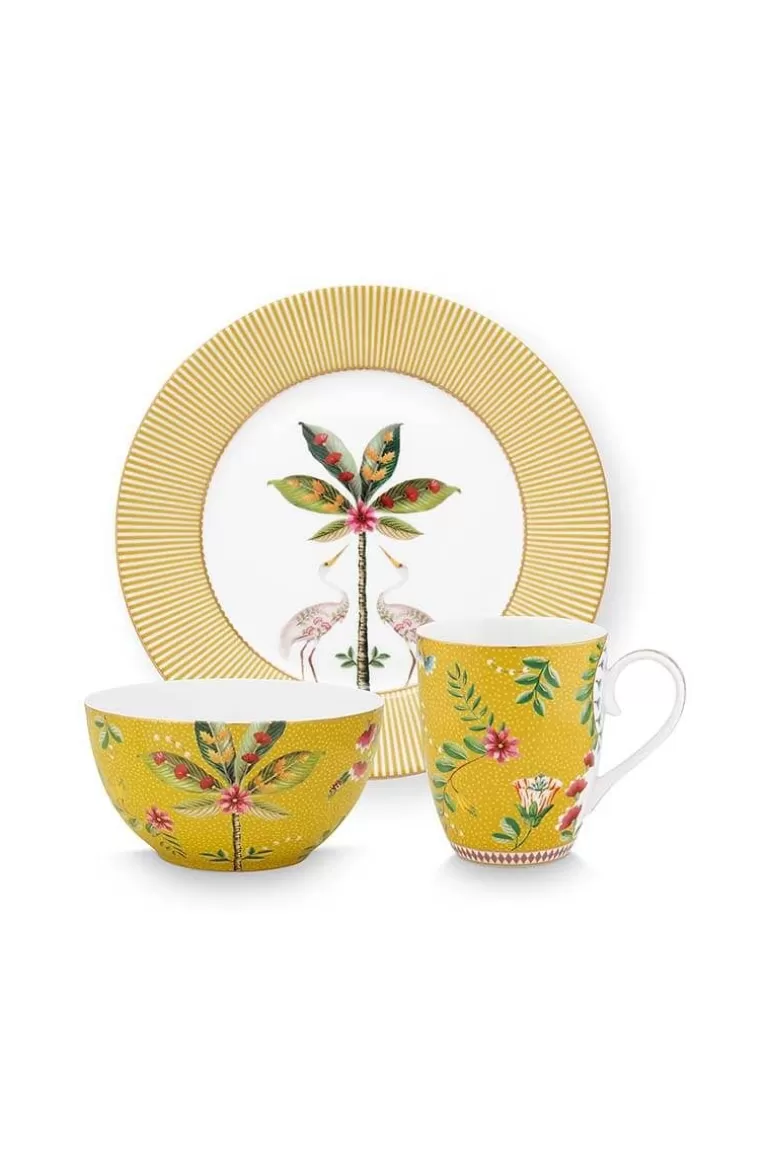 Pip Studio La Majorelle Ontbijt Set/3 Geel Sale