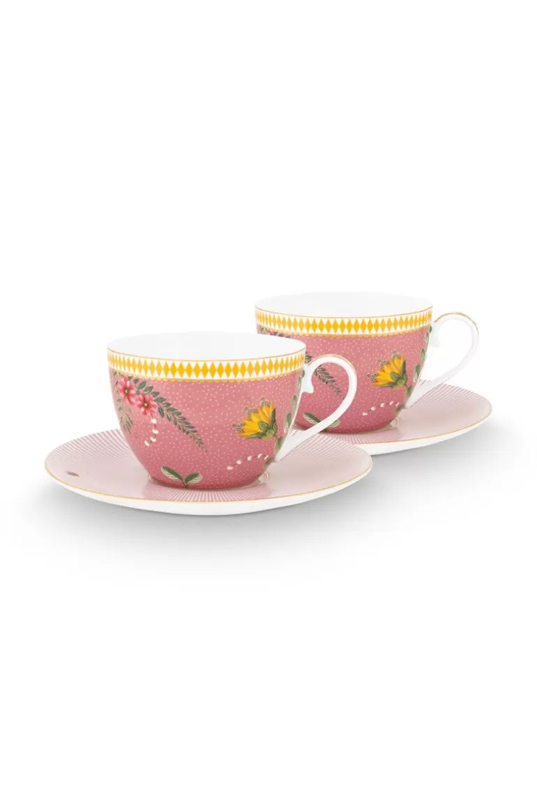 Pip Studio La Majorelle Set/2 Cappuccino Kop & Schotel Roze Discount