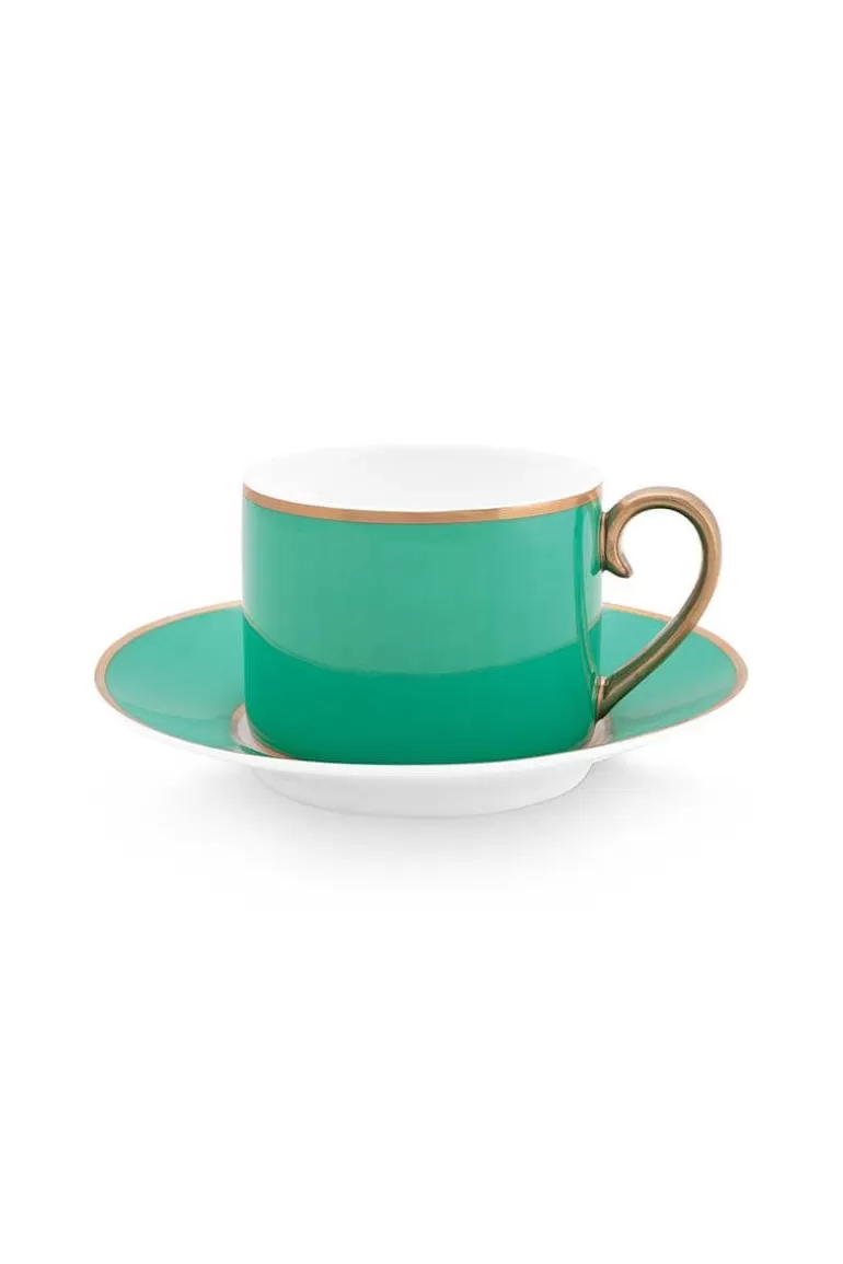 Pip Studio Pip Chique Cappuccino Kop & Schotel Groen Flash Sale