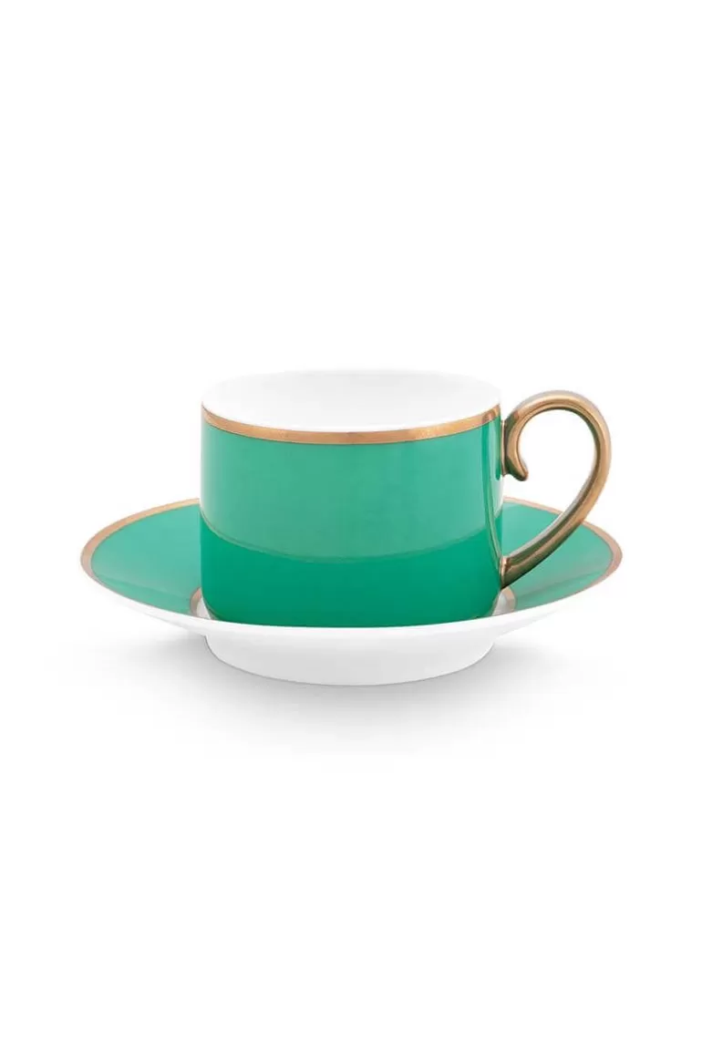 Pip Studio Pip Chique Espresso Kop & Schotel Groen Hot