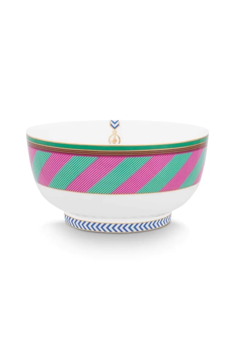 Pip Studio Pip Chique Stripes Kom Roze/Groen 15.5Cm Shop