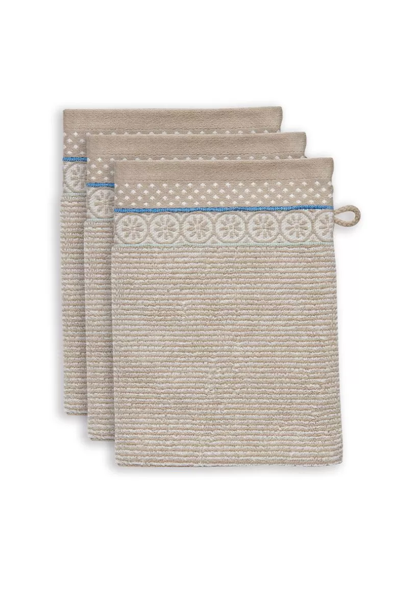 Pip Studio Washandje Set/3 Soft Zellige 16X22 Cm Khaki Sale